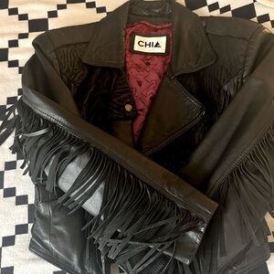 Vintage Leather Fringe Jacket. Epic.